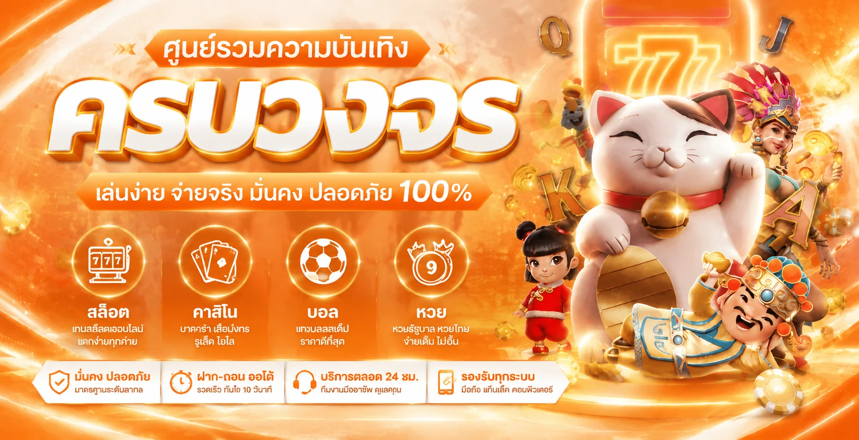 แบนเนอร์เว็บ FAW99 รวมสล็อตออนไลน์ คาสิโนสด และแทงบอล